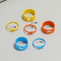Ins Creative Butterfly Love Dolphin Adjustable Ring Fashion Simple Fresh Candy Color Spray Paint 2-piece Ring Set main image 4