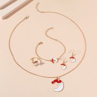 Dessin Animé Mignon Dégoulinant De Bijoux Du Père Noël Quatre Pièces En Gros Nihaojewelry main image 4