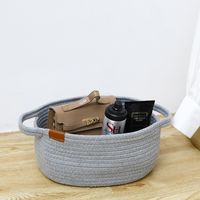Simple Solid Color Cotton String Storage Basket Wholesale Nihaojewelry main image 4
