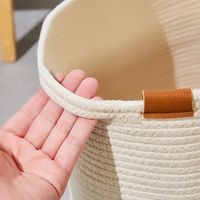 Simple Solid Color Cotton String Storage Basket Wholesale Nihaojewelry main image 5