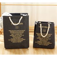 Fashion Cotton Rope Printed Letters Polyester Cotton Clothes Bag Wholesale Nihaojewelry main image 5