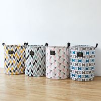 Contrast Color Plaid Household Cloth Dirty Clothes Basket Wholesale Nihaojewelry main image 1
