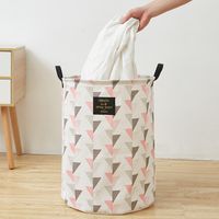 Contrast Color Plaid Household Cloth Dirty Clothes Basket Wholesale Nihaojewelry main image 3