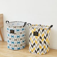 Contrast Color Plaid Household Cloth Dirty Clothes Basket Wholesale Nihaojewelry main image 4