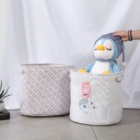 Cartoon Mermaid Printing Cotton And Linen Home Storage Bucket Wholesale Nihaojewelry main image 4