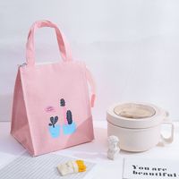 Simple Printing Portable Aluminum Foil Thickened Large Lunch Bag Wholesale Nihaojewelry main image 3