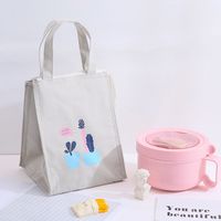 Simple Printing Portable Aluminum Foil Thickened Large Lunch Bag Wholesale Nihaojewelry main image 4