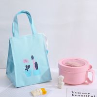 Simple Printing Portable Aluminum Foil Thickened Large Lunch Bag Wholesale Nihaojewelry main image 5