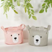 Nordic Ins Fresh Storage Small Barrel Cotton And Linen Fashion New Desktop Storage Small Items Storage Basket Wholesale main image 2