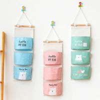 Simple Bear Printing Semicircle Three Pocket Hanging Storage Bag Wholesale Nihaojewelry main image 1