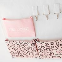 Millet Wheat Leopard Series Fabric Wall-mounted 3 Pockets With 3 Hooks Change And Key Gadget Hanging Storage Bag main image 3