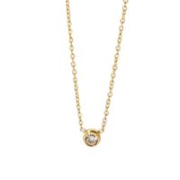 18k Fashion Simple Mini Zircon Round Stainless Steel Necklace Wholesale Nihaojewelry main image 6
