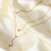Simple Style Necklace Stainless Steel Titanium Steel Plating Gold Plated Pendant Necklace main image 1
