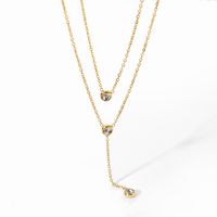 Simple Style Necklace Stainless Steel Titanium Steel Plating Gold Plated Pendant Necklace main image 4