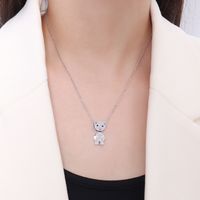 Simple Bear Stainless Steel Material Plated Necklace sku image 6