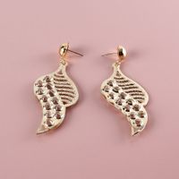 Korean Creative Mesh Leaf Pendant Earrings Wholesale Nihaojewelry main image 3