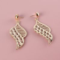 Korean Creative Mesh Leaf Pendant Earrings Wholesale Nihaojewelry main image 5