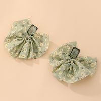Fashion Crystal Fabric Printing Bow Stud Earrings Wholesale Nihaojewelry main image 1