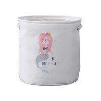 Cartoon Mermaid Printing Cotton And Linen Home Storage Bucket Wholesale Nihaojewelry sku image 2