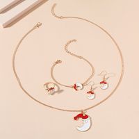 Cute Cartoon Dripping Santa Claus Jewelry Four-piece Wholesale Nihaojewelry sku image 1