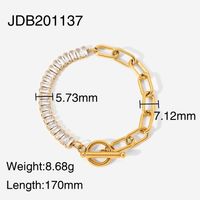 European And American Ins Stylish Simple And Versatile Cold Style Exaggerated Ot Separable Mold Design Chain Titanium Steel 18k Bracelet Ornament For Women sku image 1