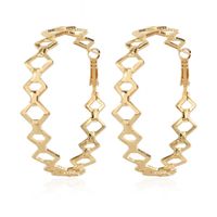Retro Alloy Geometric Hollow C-shaped Earrings Wholesale Nihaojewelry sku image 1