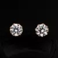 Exquisite Small Crown Zircon Stud Earrings Simple Girl Earrings sku image 2