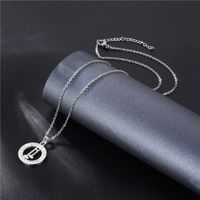 Europe And America Cross Border Stainless Steel Musical Note Necklace Glossy Cut Clay Diamond Clavicle Chain Stylish Pendant Necklace Wholesale main image 5
