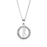 Europe And America Cross Border Stainless Steel Musical Note Necklace Glossy Cut Clay Diamond Clavicle Chain Stylish Pendant Necklace Wholesale main image 6