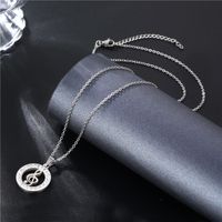 Simple Stainless Steel Musical Note Inlaid Rhinestone Necklace Wholesale Nihaojewelry main image 5