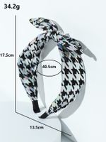 Vintage Fashion Houndstooth Bow Headband Wholesale Nihaojewelry main image 5