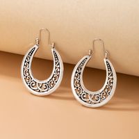 Retro Ethnic Geometric Hollow U-shaped Earrings Wholesale Nihaojewelry main image 1
