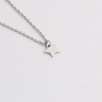 Fashion Five-pointed Star Titanium Steel Necklace Wholesale sku image 1