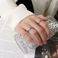 Fashion Titanium Steel Ring Index Finger Trend Gold-plated Female Ring Wholesale sku image 7