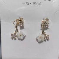 Womens Floral Plating Alloy Earrings Nhll131540 sku image 1