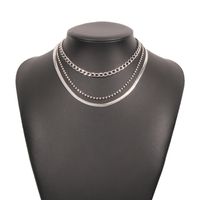 Fashion Geometric Multilayer Chain Stacking Necklace sku image 2