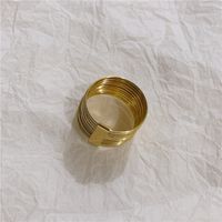 Gold Cable Wire Line Design Multi-ring Ring sku image 1