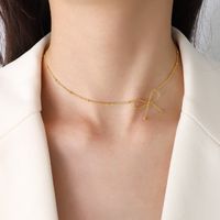 Pulsera De Collar De Clavícula De Estilo Simple Arco 18k Chapado En Oro Real Al Por Mayor Nihaojewelry sku image 38