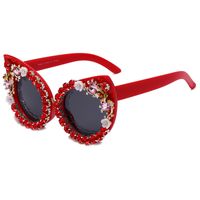 Wholesale Cat's Eye Frame Inlaid Diamond Sunglasses Nihaojewelry sku image 17