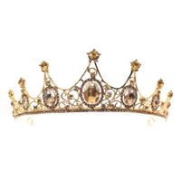 Rhinestone Queen  Hollow Alloy  Retro Baroque Crown sku image 1
