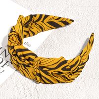 Korean New Chain Black Stripes Leopard Print Headband sku image 21