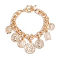 Wholesale Fashion Jewelry Copper Coin Head Coin Alloy Plating Bracelet Bracelet Accessories For Women sku image 1