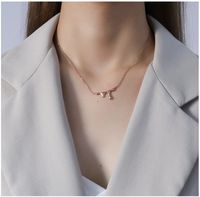 Trendy Light Luxury Water Drop Lava Pendant Titanium Steel Necklace sku image 5