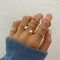 Wholesale Jewelry Simple Geometric Alloy Joint Ring10-piece Set Nihaojewelry sku image 3