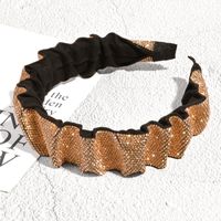 Retro Full Rhinestone Geometric Fold Headband sku image 4