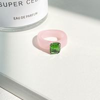 Fashion Colored Gemstone Diamond Resin Ring sku image 9