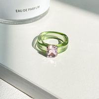 Fashion Colored Gemstone Diamond Resin Ring sku image 12