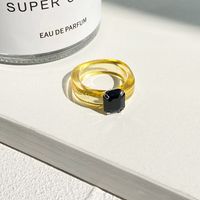 Fashion Colored Gemstone Diamond Resin Ring sku image 13