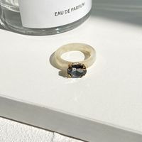 Fashion Colored Gemstone Diamond Resin Ring sku image 2