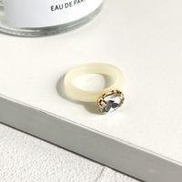 Fashion Colored Gemstone Diamond Resin Ring sku image 17